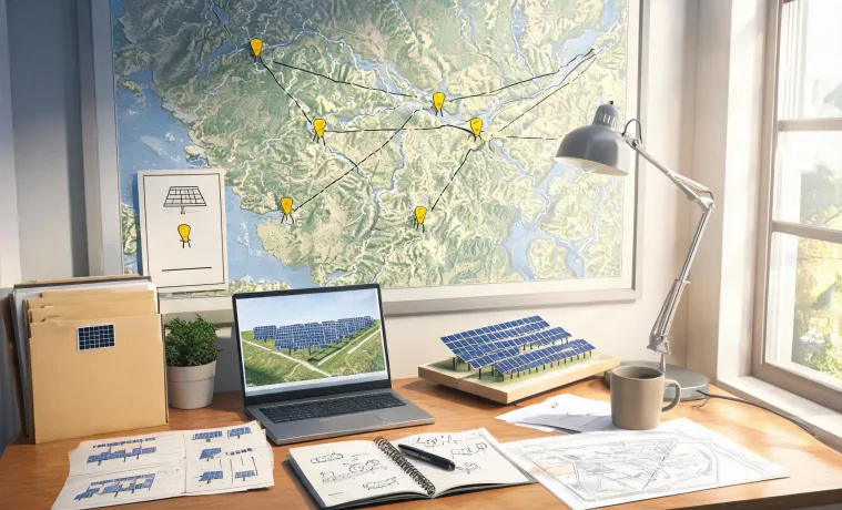 Solar project support planning map